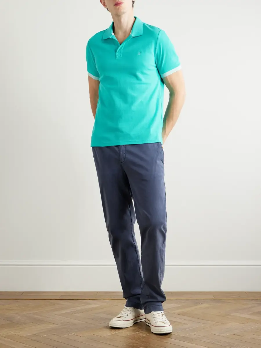 Vilebrequin Slim-Fit Logo-Embroidered Organic Cotton-Piqué Polo Shirt - Men | Thumbnail 2 Vilebrequin Slim-Fit Logo-Embroidered Organic Cotton-Piqué Polo Shirt - Men | Thumbnail 2
