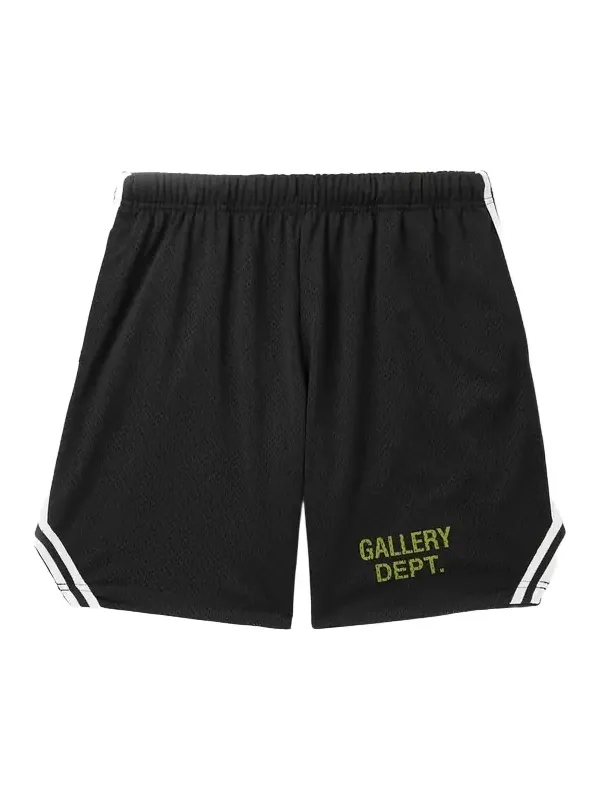Venice Court Wide-Leg Logo-Print Webbing-Trimmed Mesh Shorts - Men