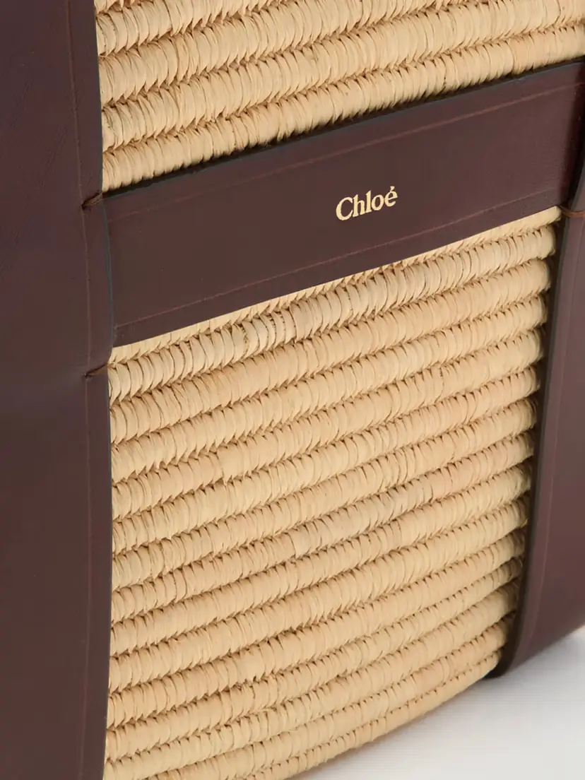Chloé Kerala 25 Leather-trimmed Raffia-like Tote | Thumbnail 4 Chloé Kerala 25 Leather-trimmed Raffia-like Tote | Thumbnail 4