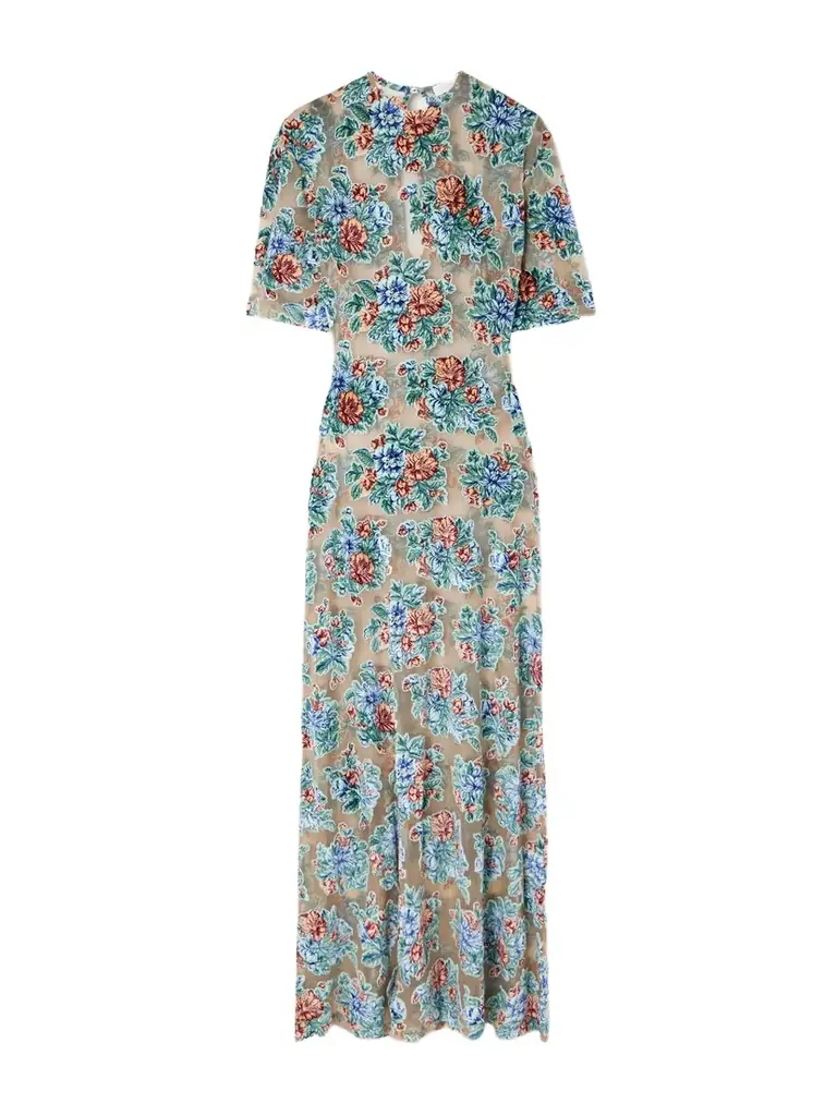 Devoré Jacquard-knit Dress