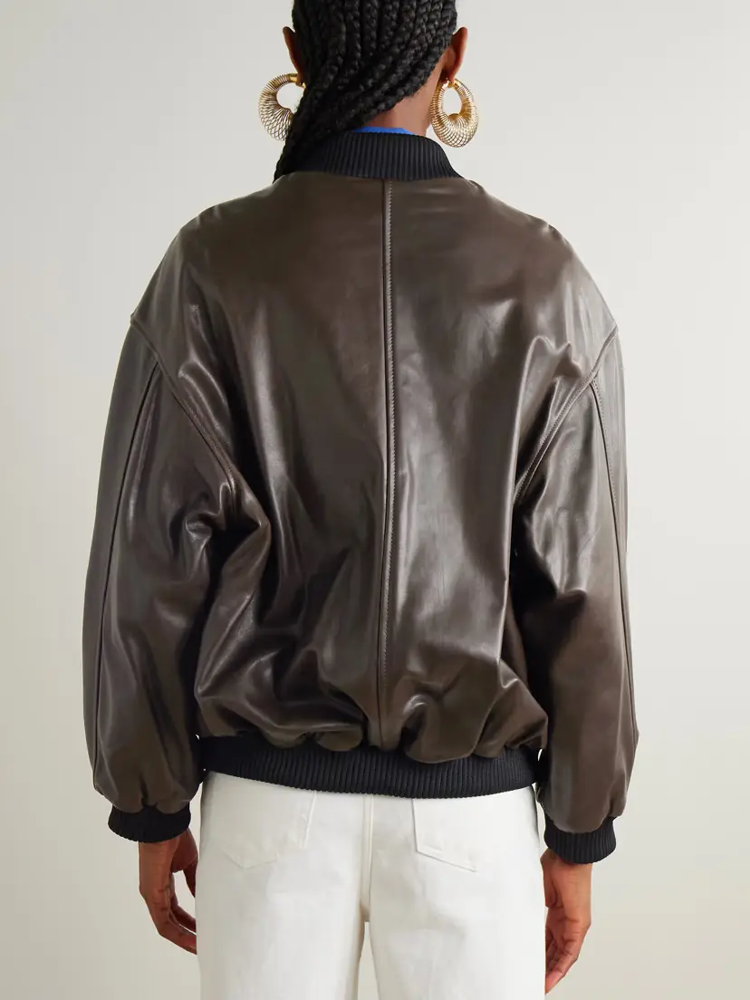 Nour Hammour Marly Leather Bomber Jacket | Thumbnail 4 Nour Hammour Marly Leather Bomber Jacket | Thumbnail 4