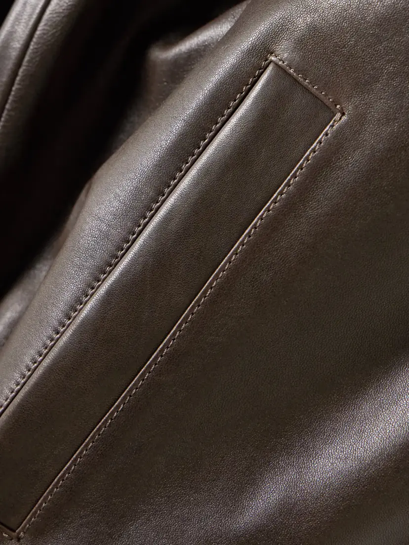 Nour Hammour Marly Leather Bomber Jacket | Thumbnail 5 Nour Hammour Marly Leather Bomber Jacket | Thumbnail 5