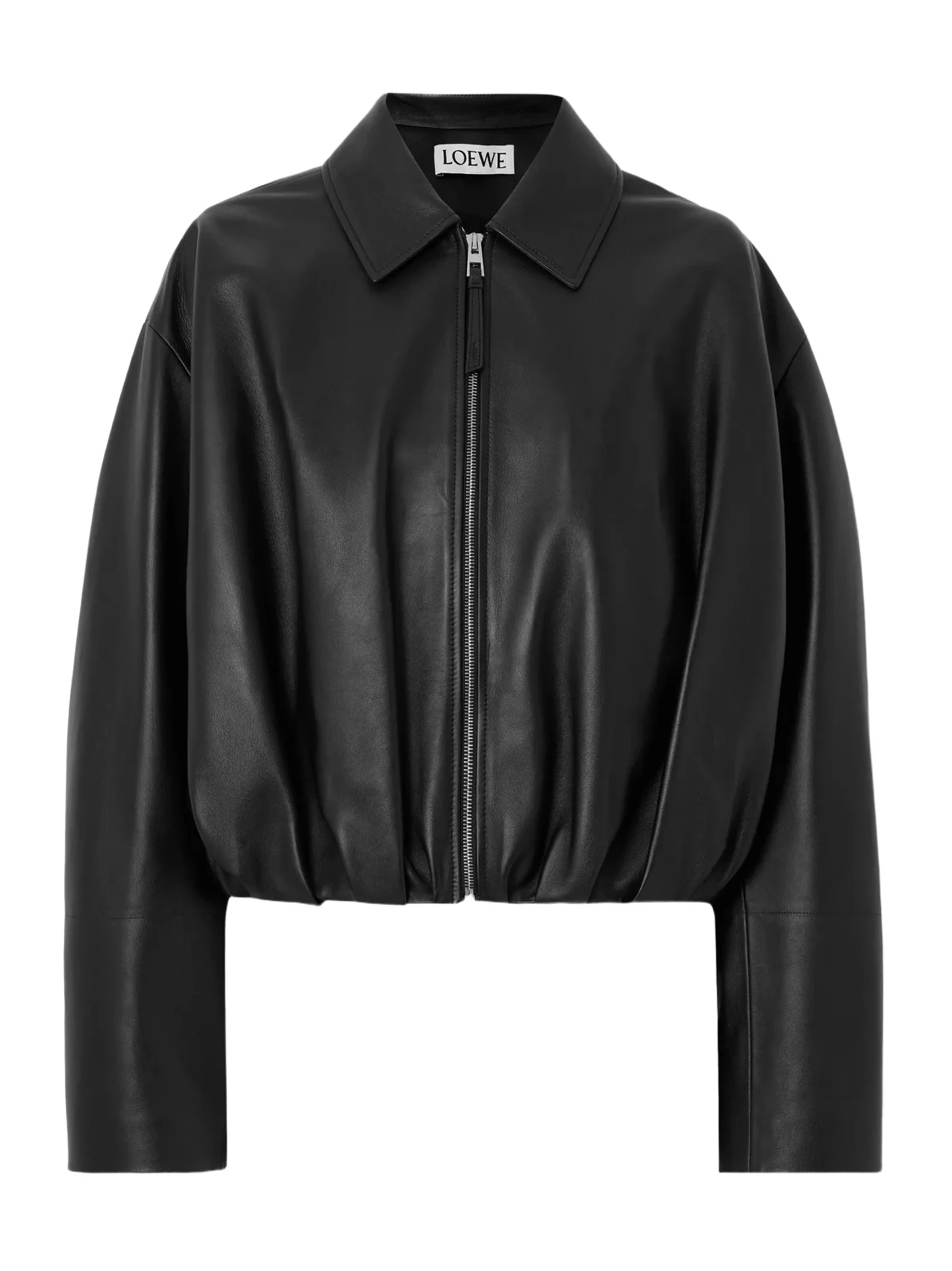 Gathered Leather Jacket Gathered Leather Jacket