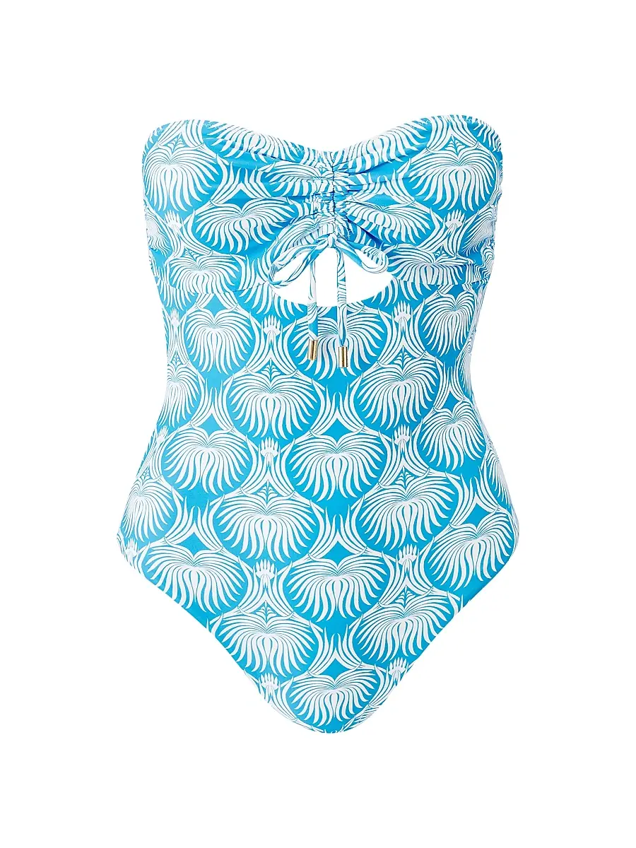 Melissa Odabash Women's Lucca Bandeau One-Piece Swimsuit - Lotus | Image 1 Melissa Odabash Women's Lucca Bandeau One-Piece Swimsuit - Lotus | Image 1