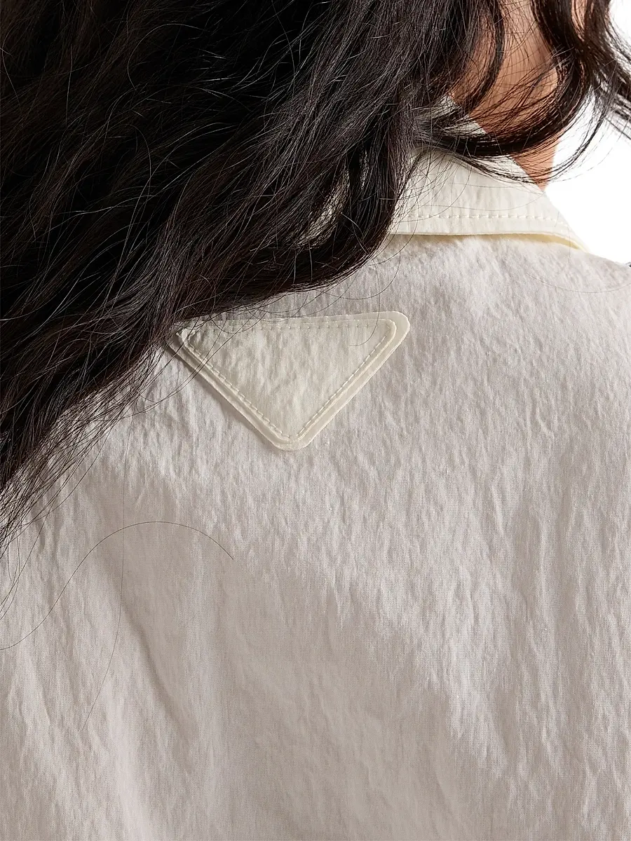 Prada Women's Short-sleeved Technical Pongé Dress | Thumbnail 6
