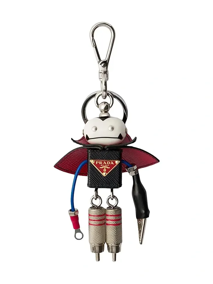 Women's Robot Saffiano Leather Bag Charm