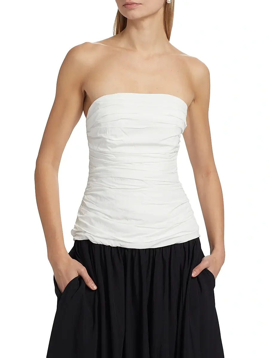 Nicholas the Label Women's Despina Ruched Colorblocked Strapless Midi-Dress | Thumbnail 6 Nicholas the Label Women's Despina Ruched Colorblocked Strapless Midi-Dress | Thumbnail 6