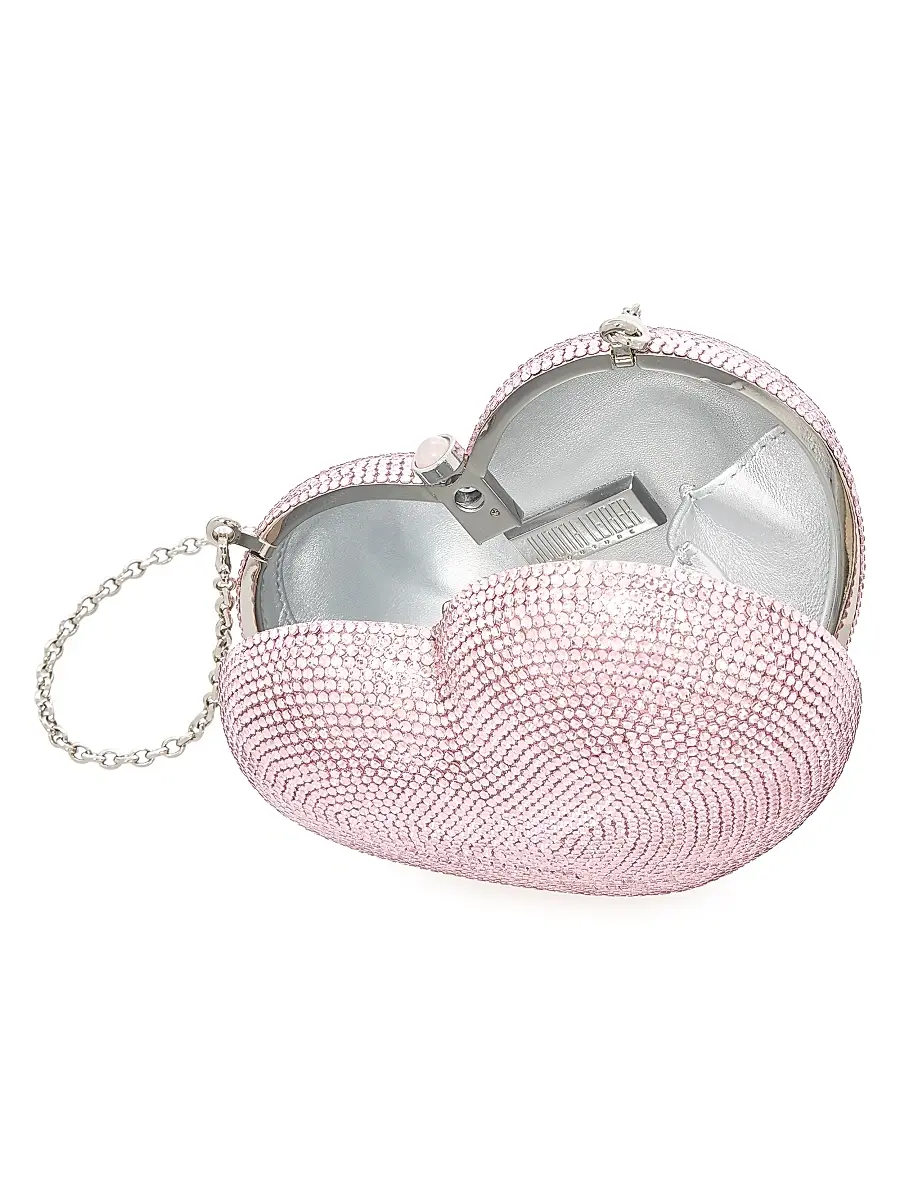 Judith Leiber Couture Women's Petite Heart Crystal-Embellished Clutch | Thumbnail 2 Judith Leiber Couture Women's Petite Heart Crystal-Embellished Clutch | Thumbnail 2