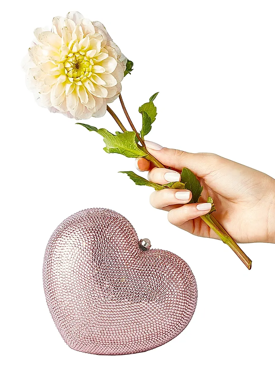 Judith Leiber Couture Women's Petite Heart Crystal-Embellished Clutch | Thumbnail 3 Judith Leiber Couture Women's Petite Heart Crystal-Embellished Clutch | Thumbnail 3