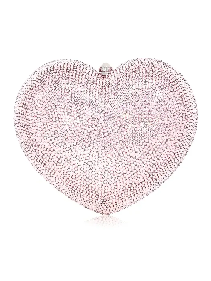 Women's Petite Heart Crystal-Embellished Clutch