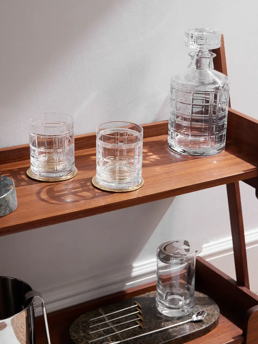 Ralph Lauren Home Hudson Plaid Set of Two Double Old Fashioned Crystal Glasses - Men | Thumbnail 2 Ralph Lauren Home Hudson Plaid Set of Two Double Old Fashioned Crystal Glasses - Men | Thumbnail 2