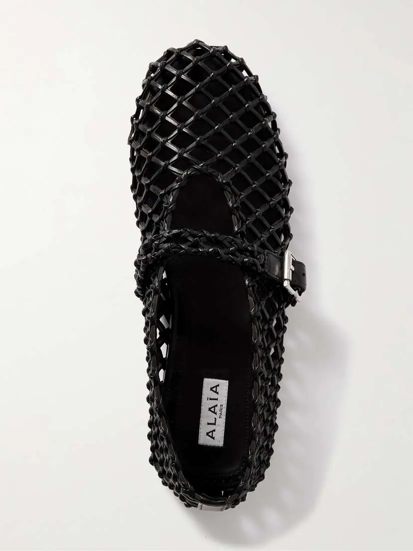 Alaïa Woven Leather Ballet Flats | Thumbnail 5