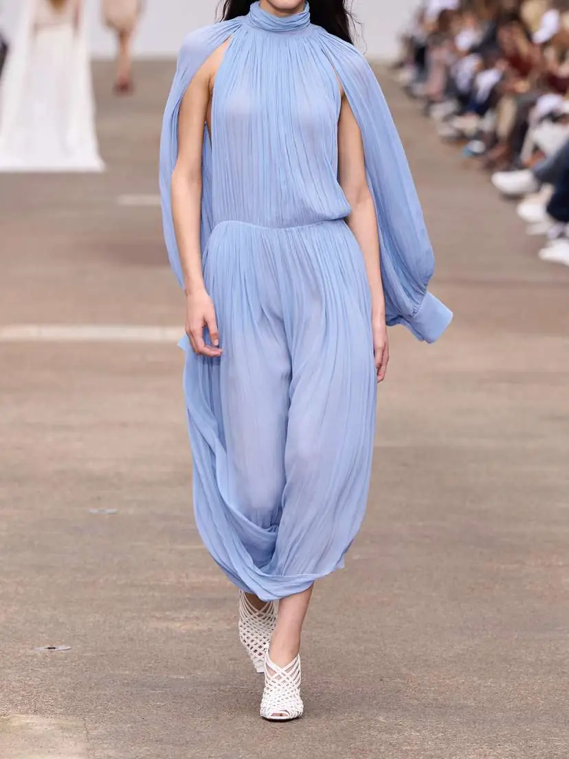 Stella McCartney Open-back Silk-crepon Midi Dress | Thumbnail 4 Stella McCartney Open-back Silk-crepon Midi Dress | Thumbnail 4