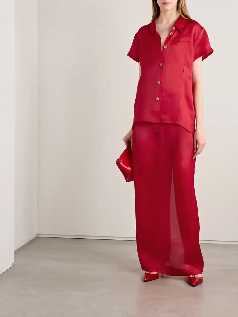 Khaite Keefe Silk-organza Shirt | Thumbnail 2