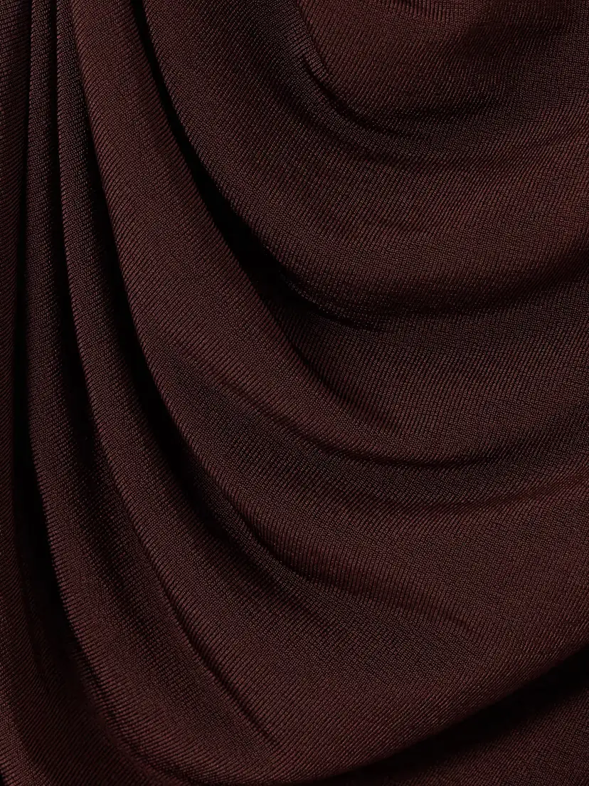 Magda Butrym Asymmetric Ruched Jersey Midi Skirt | Thumbnail 4