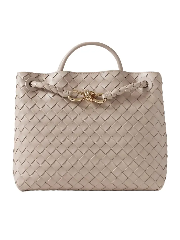 Andiamo Medium Intrecciato Leather Tote Andiamo Medium Intrecciato Leather Tote