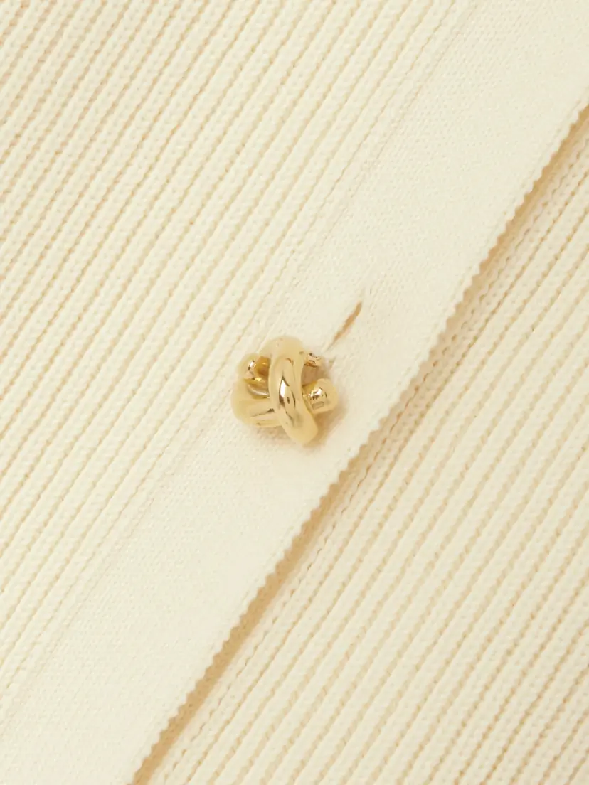Bottega Veneta Ribbed Cotton Cardigan | Thumbnail 4
