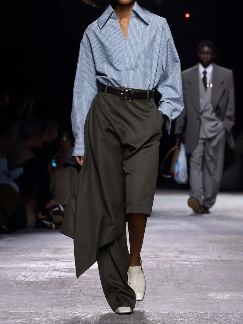 Bottega Veneta Oversized Striped Cotton-blend Shirt | Thumbnail 4 Bottega Veneta Oversized Striped Cotton-blend Shirt | Thumbnail 4