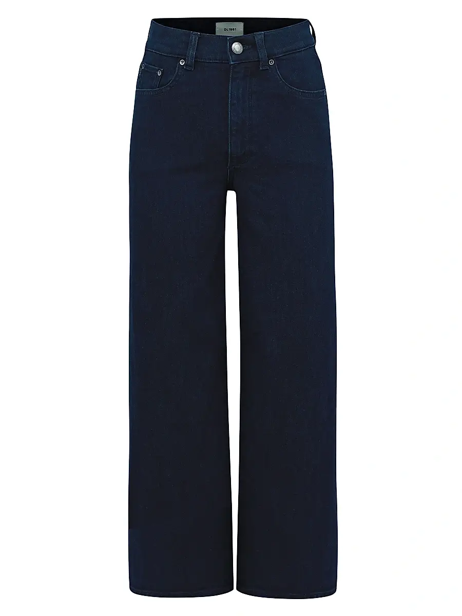 DL1961 Premium Denim Women's Hepburn High Rise Wide Leg Jeans - Flatiron | Image 1 DL1961 Premium Denim Women's Hepburn High Rise Wide Leg Jeans - Flatiron | Image 1