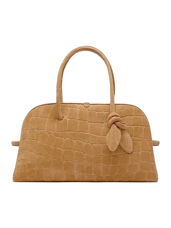 Jacquemus Women's Le Turismo Embossed Suede Bowler