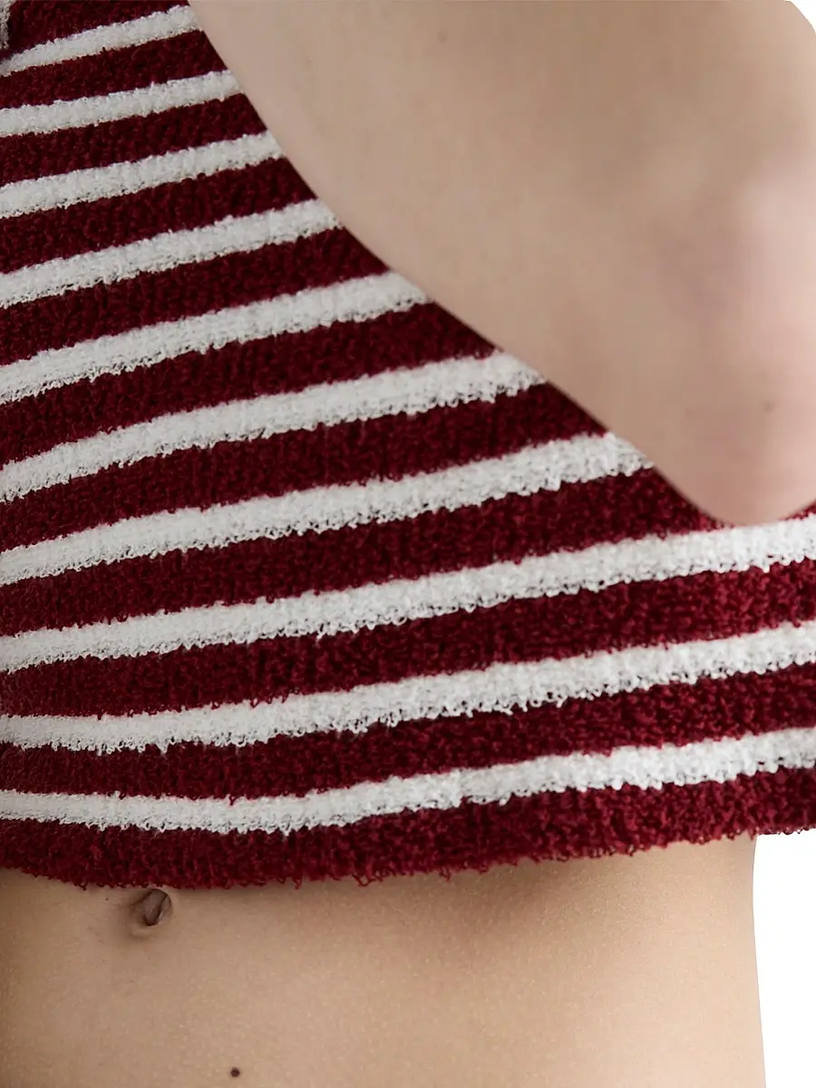 Prada Women's Cotton Bouclé Crew-Neck Sweater - Dark Red | Thumbnail 5 Prada Women's Cotton Bouclé Crew-Neck Sweater - Dark Red | Thumbnail 5
