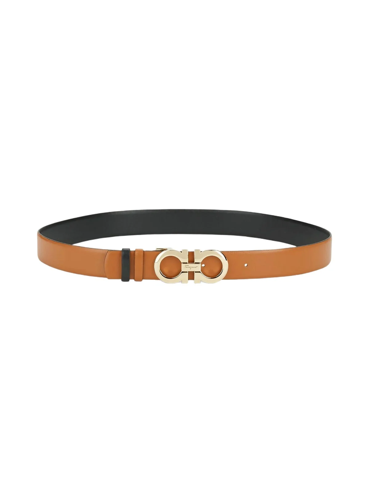 Women's Double Gancini Reversible Leather Belt