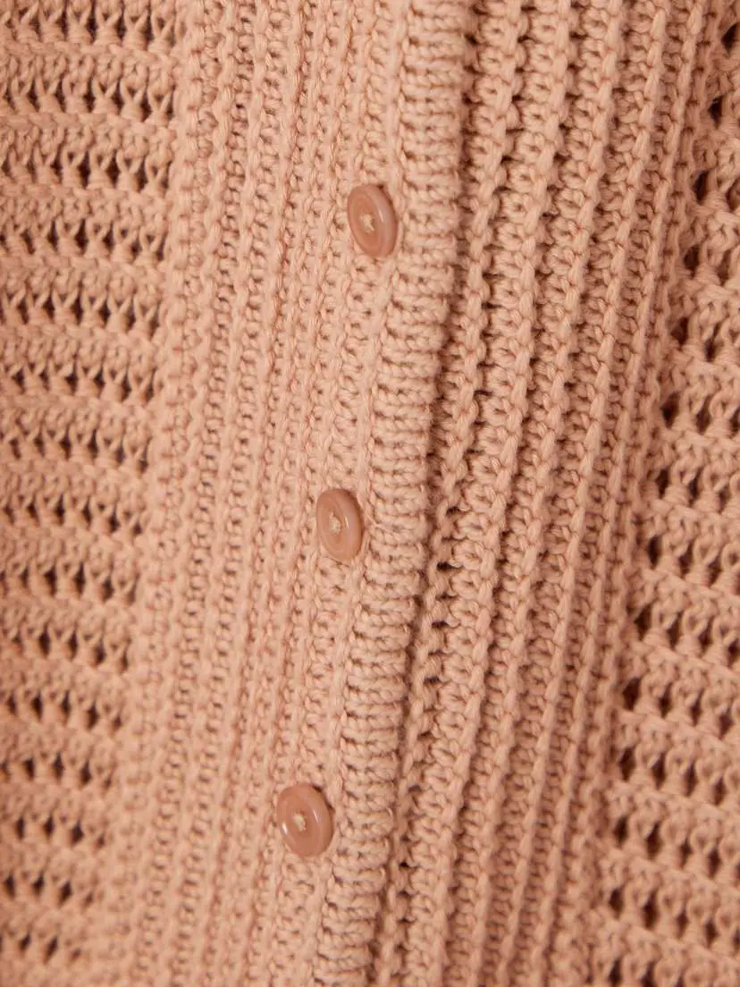 Chloé Ruffled Crocheted Cotton Cardigan | Thumbnail 5 Chloé Ruffled Crocheted Cotton Cardigan | Thumbnail 5
