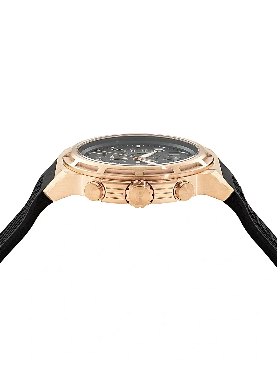 FERRAGAMO Men's Rose Goldtone & Silicone Chronograph Watch/44MM - Rose Gold | Thumbnail 2 FERRAGAMO Men's Rose Goldtone & Silicone Chronograph Watch/44MM - Rose Gold | Thumbnail 2