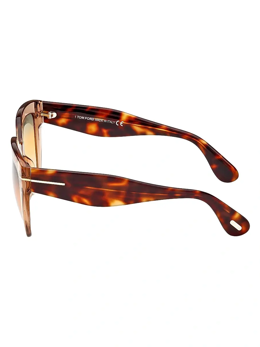TOM FORD Women's 56MM Square Sunglasses - Havana Brown Yellow | Thumbnail 3 TOM FORD Women's 56MM Square Sunglasses - Havana Brown Yellow | Thumbnail 3