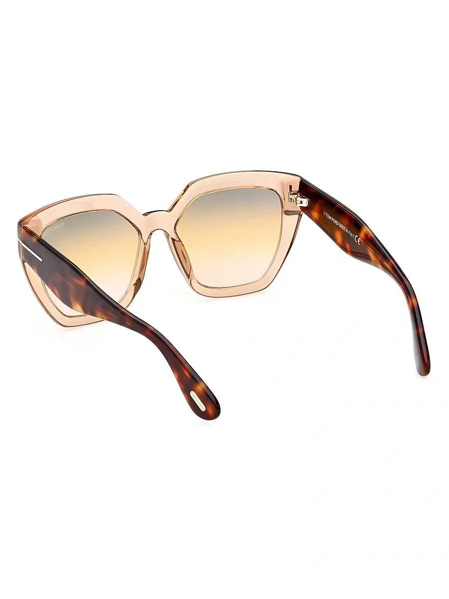 TOM FORD Women's 56MM Square Sunglasses - Havana Brown Yellow | Thumbnail 4 TOM FORD Women's 56MM Square Sunglasses - Havana Brown Yellow | Thumbnail 4