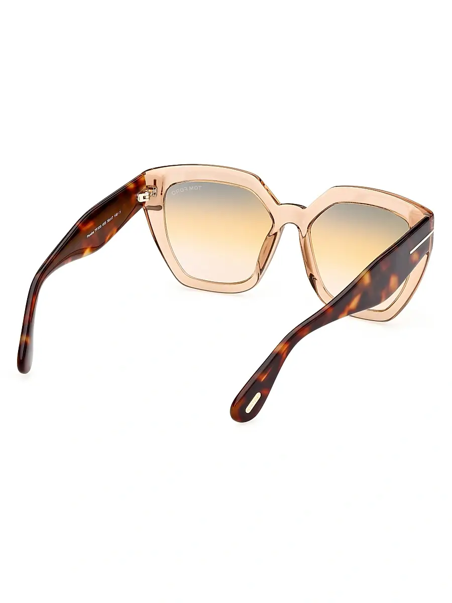 TOM FORD Women's 56MM Square Sunglasses - Havana Brown Yellow | Thumbnail 6 TOM FORD Women's 56MM Square Sunglasses - Havana Brown Yellow | Thumbnail 6