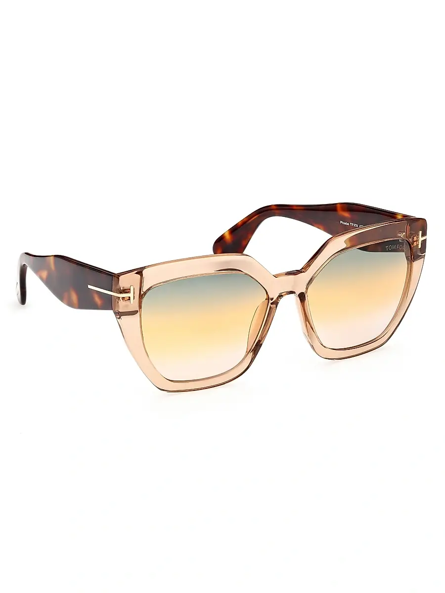TOM FORD Women's 56MM Square Sunglasses - Havana Brown Yellow | Thumbnail 8 TOM FORD Women's 56MM Square Sunglasses - Havana Brown Yellow | Thumbnail 8