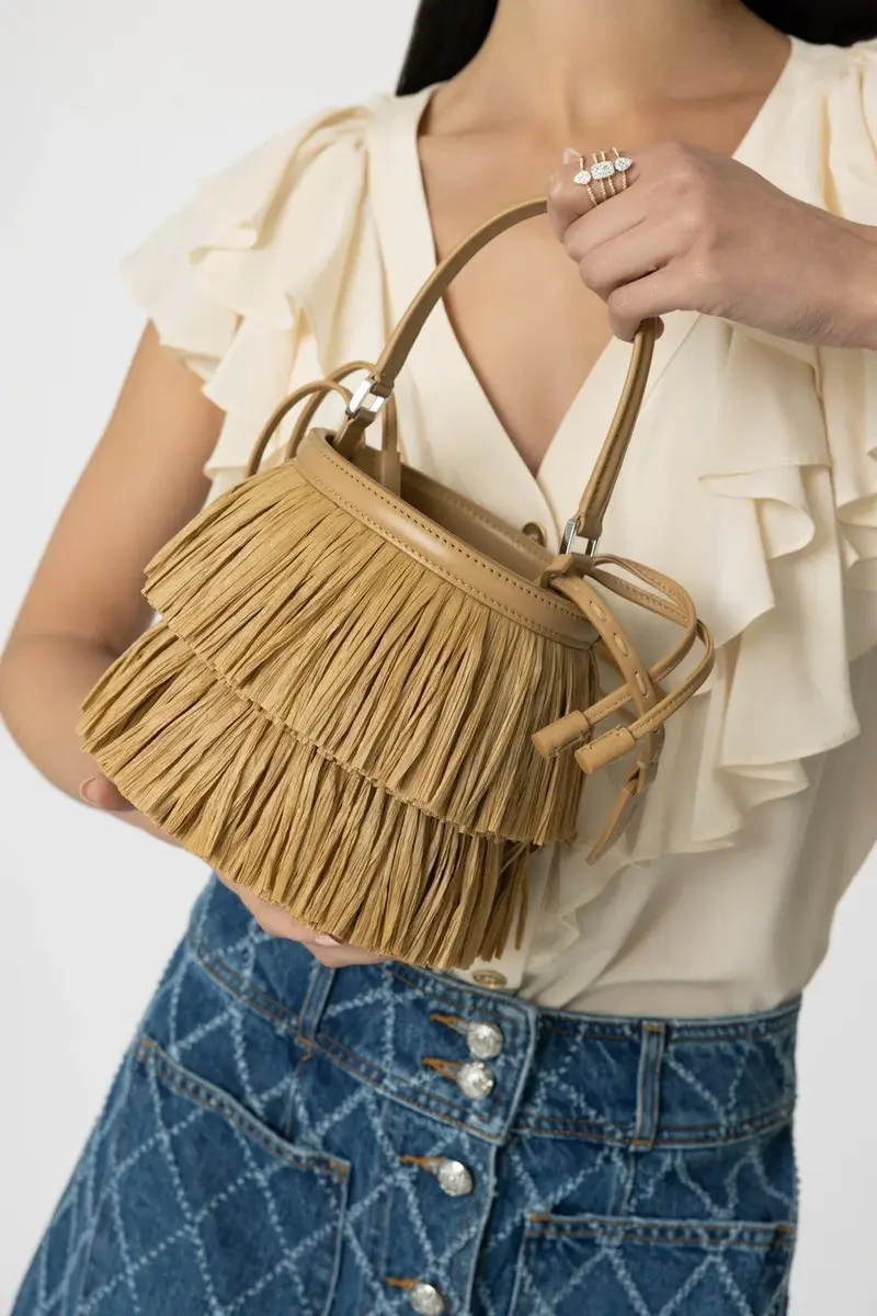 Michael Kors Collection Mini Ischia Bucket Bag | Thumbnail 4 Michael Kors Collection Mini Ischia Bucket Bag | Thumbnail 4