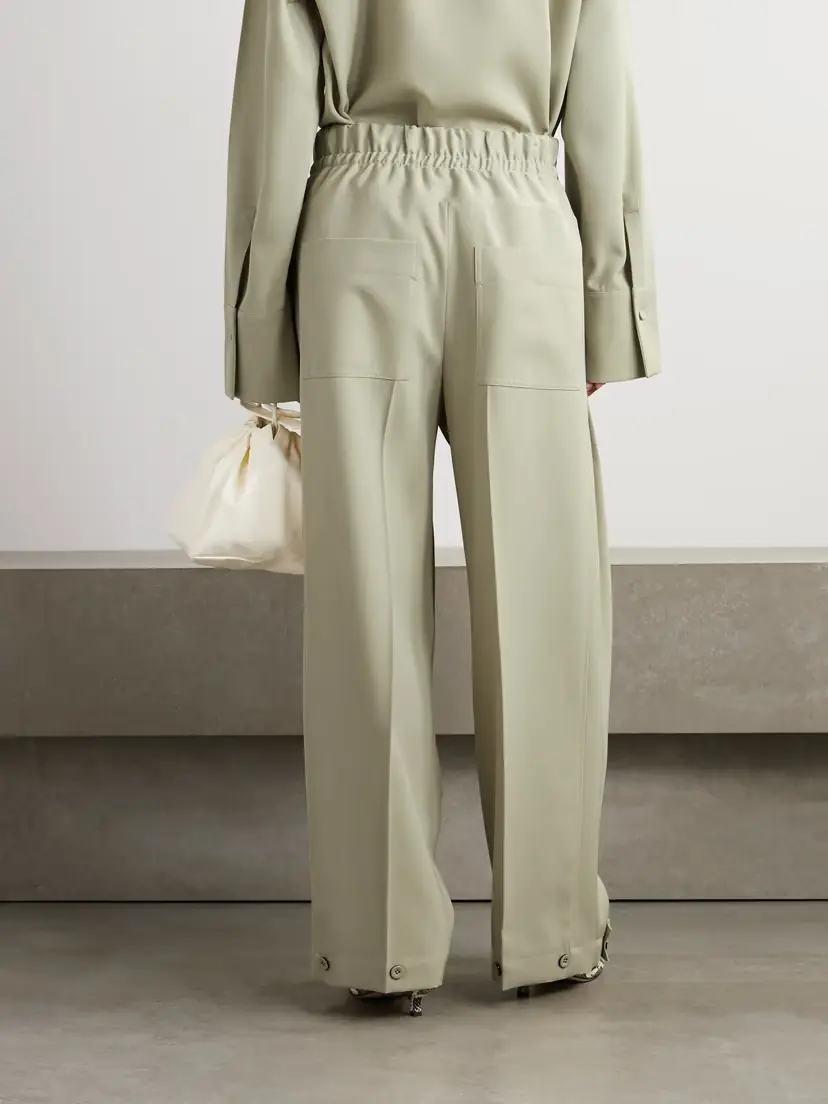 Jil Sander Pleated Wool-twill Wide-leg Pants | Thumbnail 3 Jil Sander Pleated Wool-twill Wide-leg Pants | Thumbnail 3