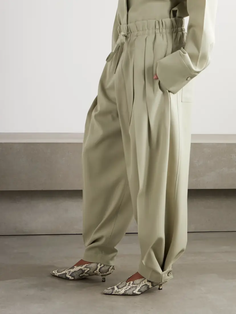 Jil Sander Pleated Wool-twill Wide-leg Pants | Thumbnail 5 Jil Sander Pleated Wool-twill Wide-leg Pants | Thumbnail 5