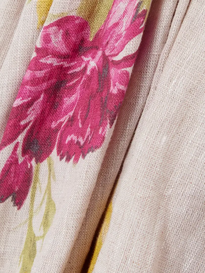 Erdem Floral-print Linen Midi Dress | Thumbnail 5