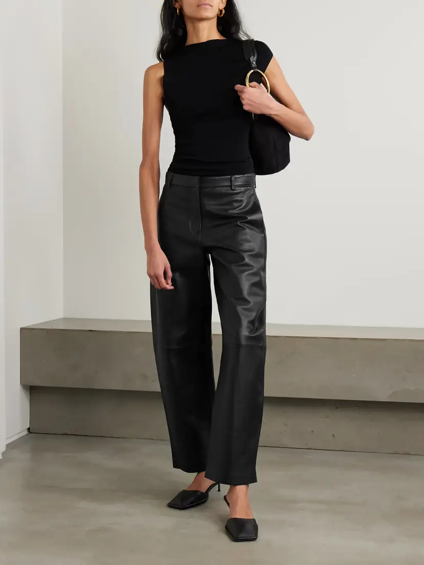 St. Agni Leather Tapered Pants | Thumbnail 2