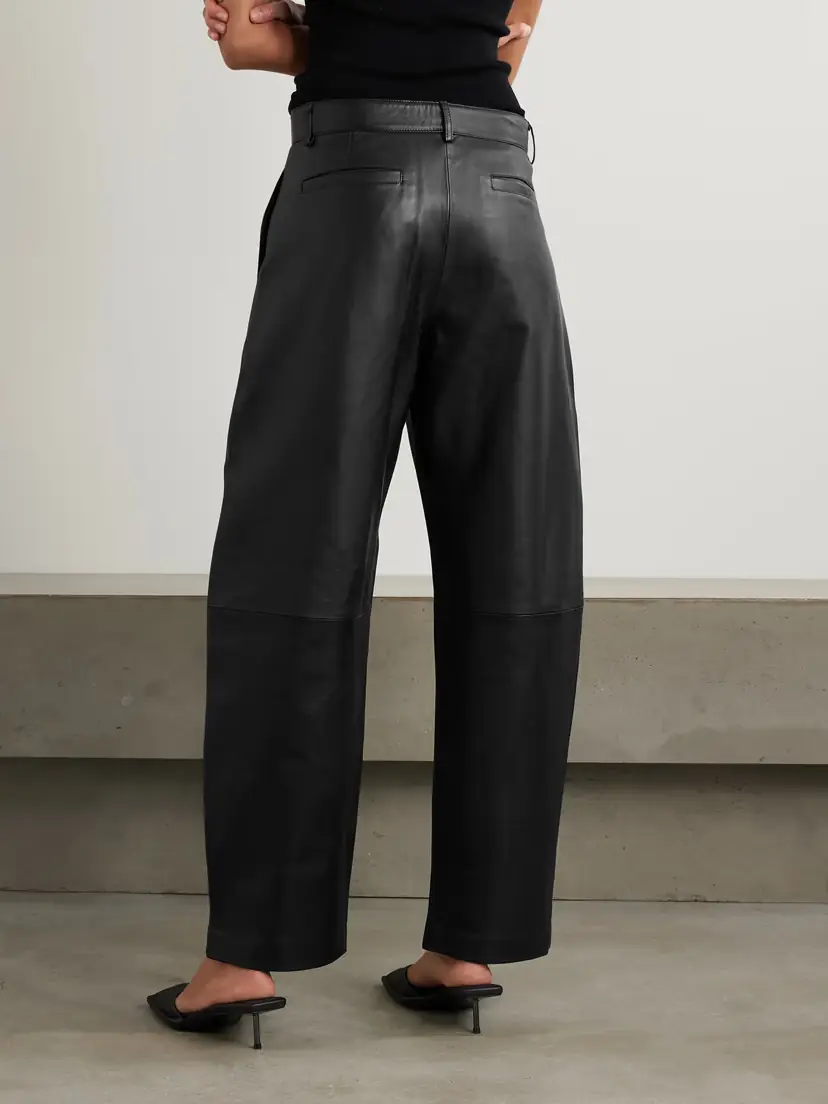 St. Agni Leather Tapered Pants | Thumbnail 3