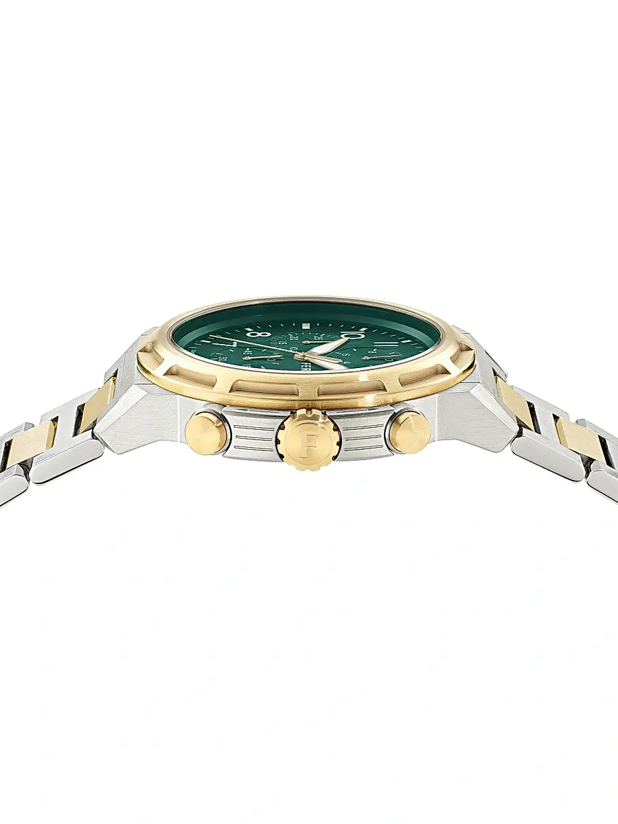 FERRAGAMO Men's Two-Tone Stainless Steel Chronograph Watch/44MM - Two Tone Green | Thumbnail 2 FERRAGAMO Men's Two-Tone Stainless Steel Chronograph Watch/44MM - Two Tone Green | Thumbnail 2