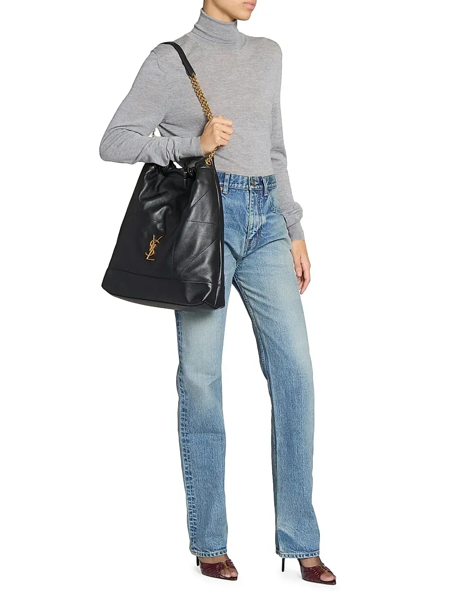 Saint Laurent Women's Jamie Pochon Shoulder Bag - Black | Thumbnail 2 Saint Laurent Women's Jamie Pochon Shoulder Bag - Black | Thumbnail 2