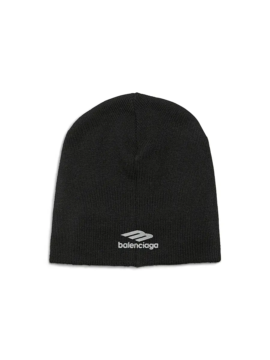 Balenciaga Men's 3B Sports Icon Goggle Beanie - Black | Thumbnail 2 Balenciaga Men's 3B Sports Icon Goggle Beanie - Black | Thumbnail 2