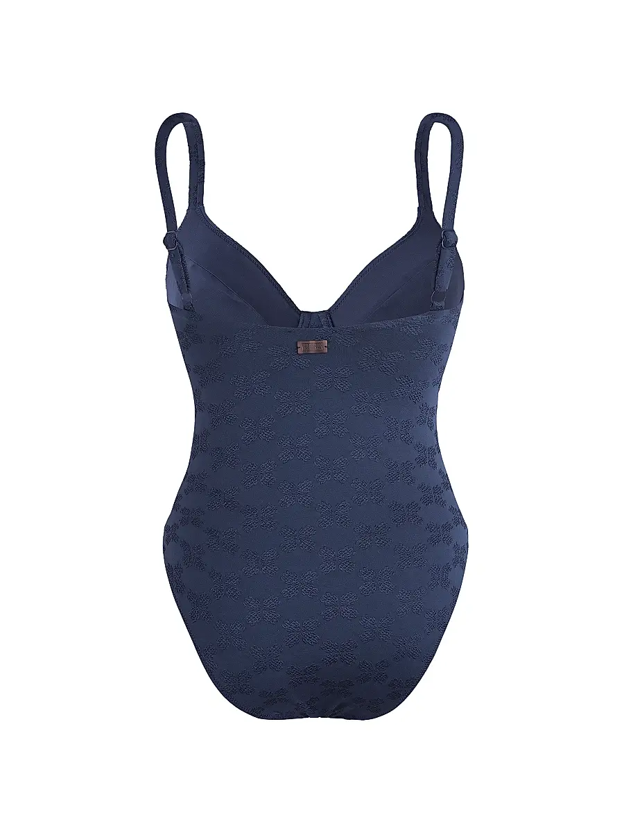 Vilebrequin Women's Turtle Monogram Jacquard One-Piece Swimsuit | Thumbnail 3 Vilebrequin Women's Turtle Monogram Jacquard One-Piece Swimsuit | Thumbnail 3