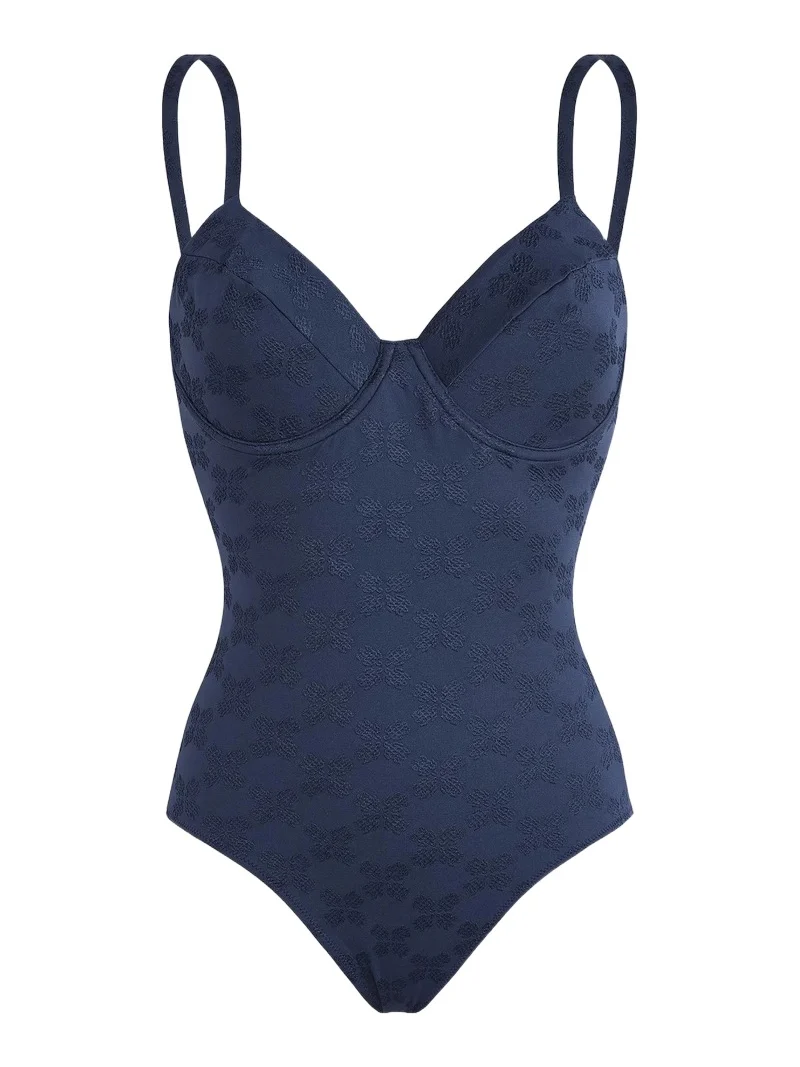 Vilebrequin Women's Turtle Monogram Jacquard One-Piece Swimsuit