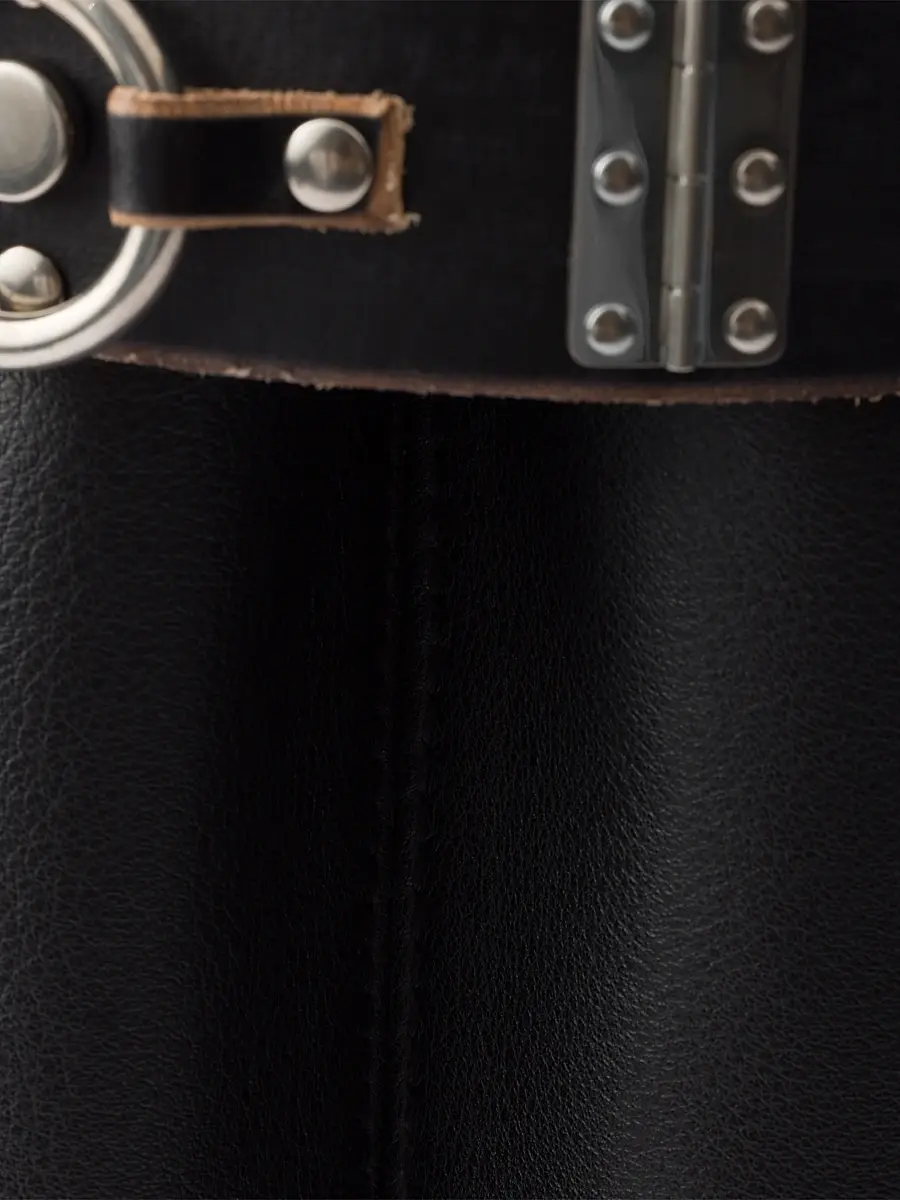 Prada Women's Buckle Leather Bag with Studded Belt - Brown | Thumbnail 6 Prada Women's Buckle Leather Bag with Studded Belt - Brown | Thumbnail 6