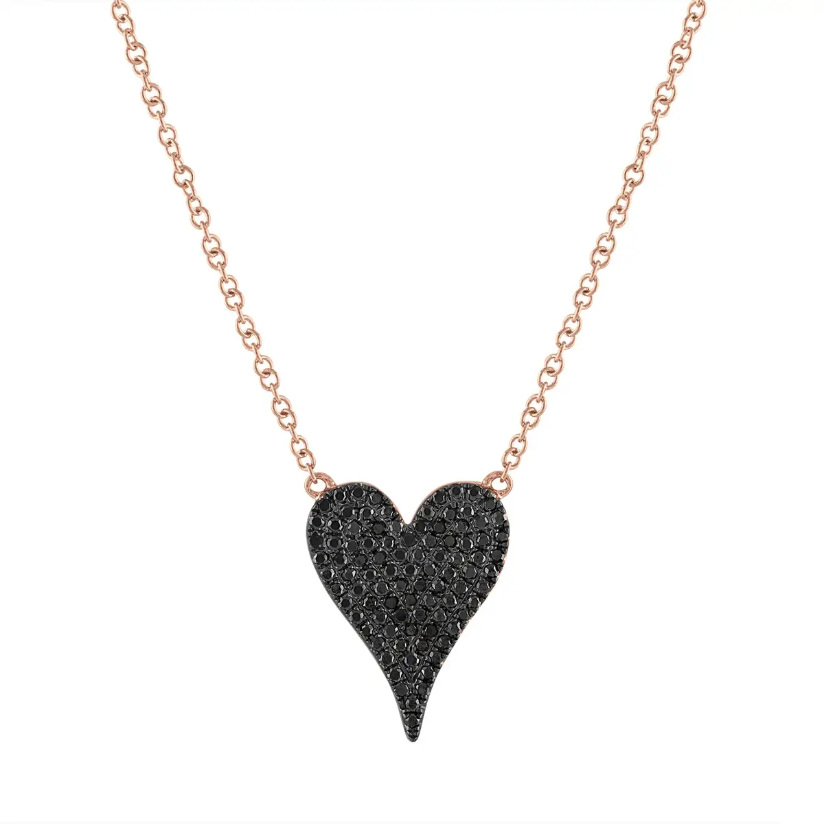Stephanie Gottlieb Black Diamond Small Heart Necklace | Image 1 Stephanie Gottlieb Black Diamond Small Heart Necklace | Image 1