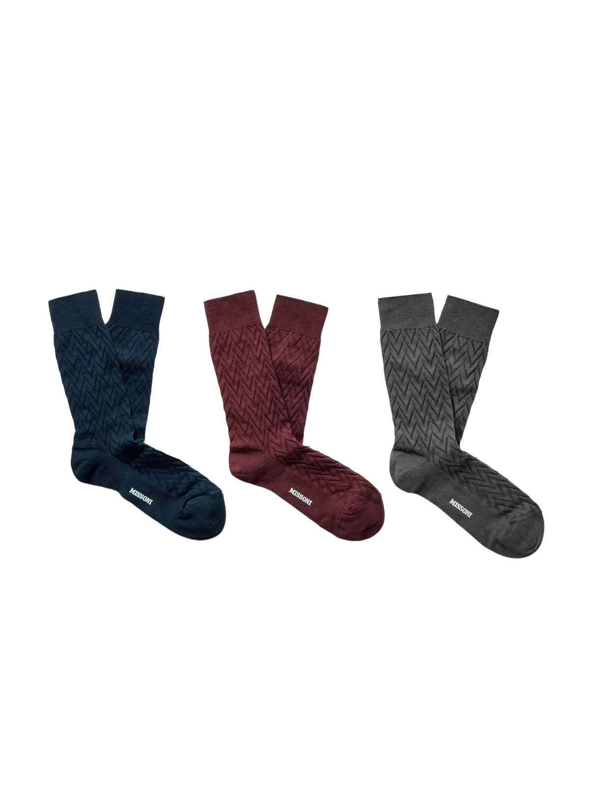 Three-Pack Crochet-Knit Cotton-Blend Socks - Men