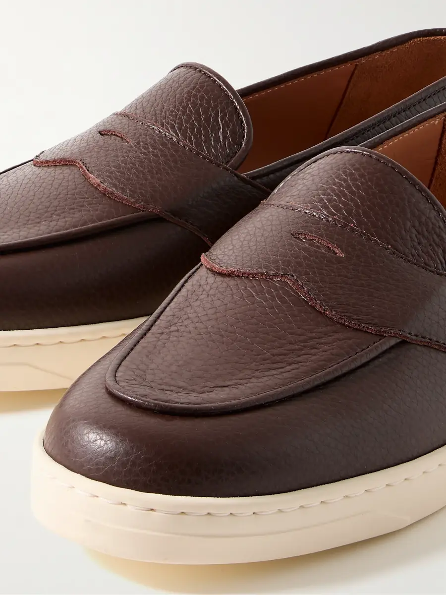 George Cleverley Joey Full-Grain Deerskin Penny Loafers - Men | Thumbnail 5
