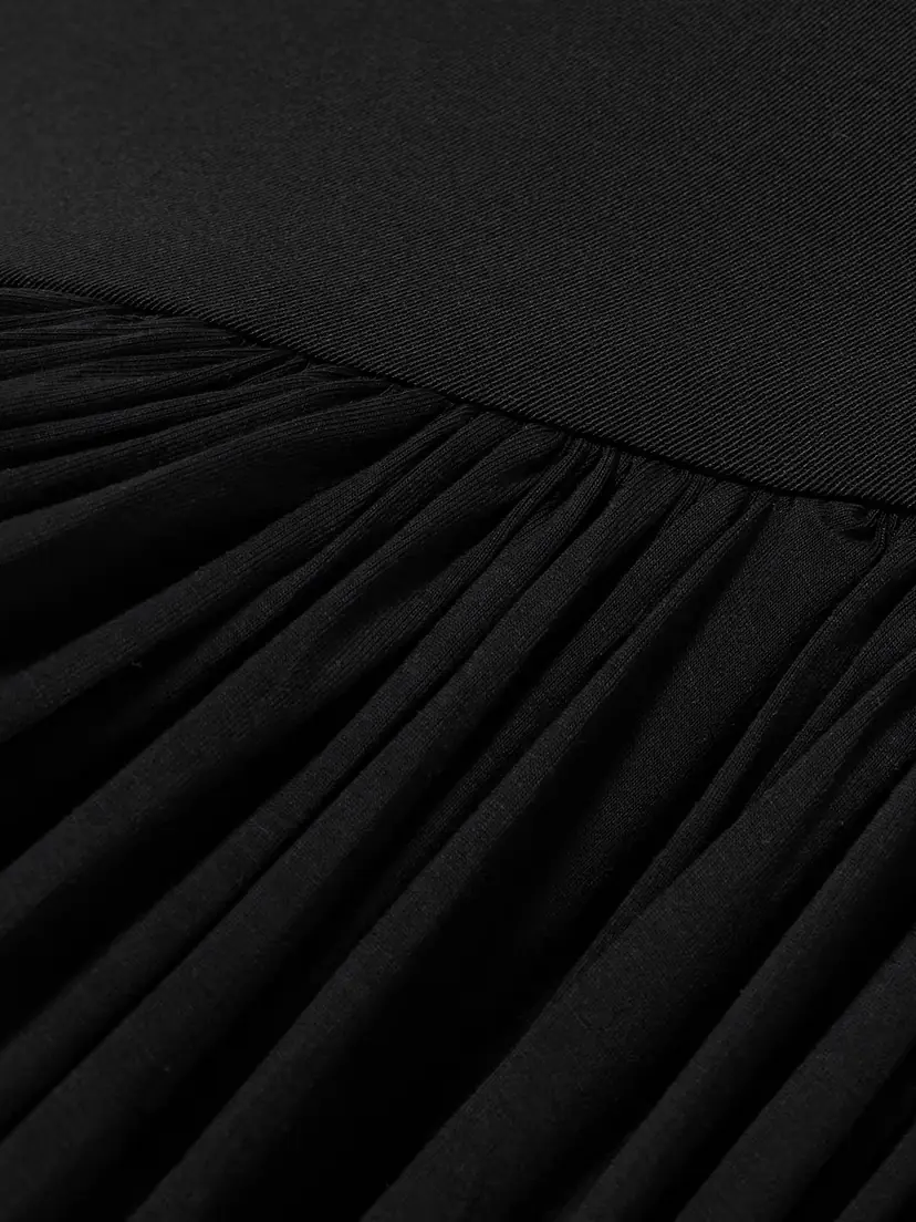Abadia Gwen One-shoulder Asymmetric Draped Jersey-trimmed Stretch-bamboo Maxi Dress | Thumbnail 4
