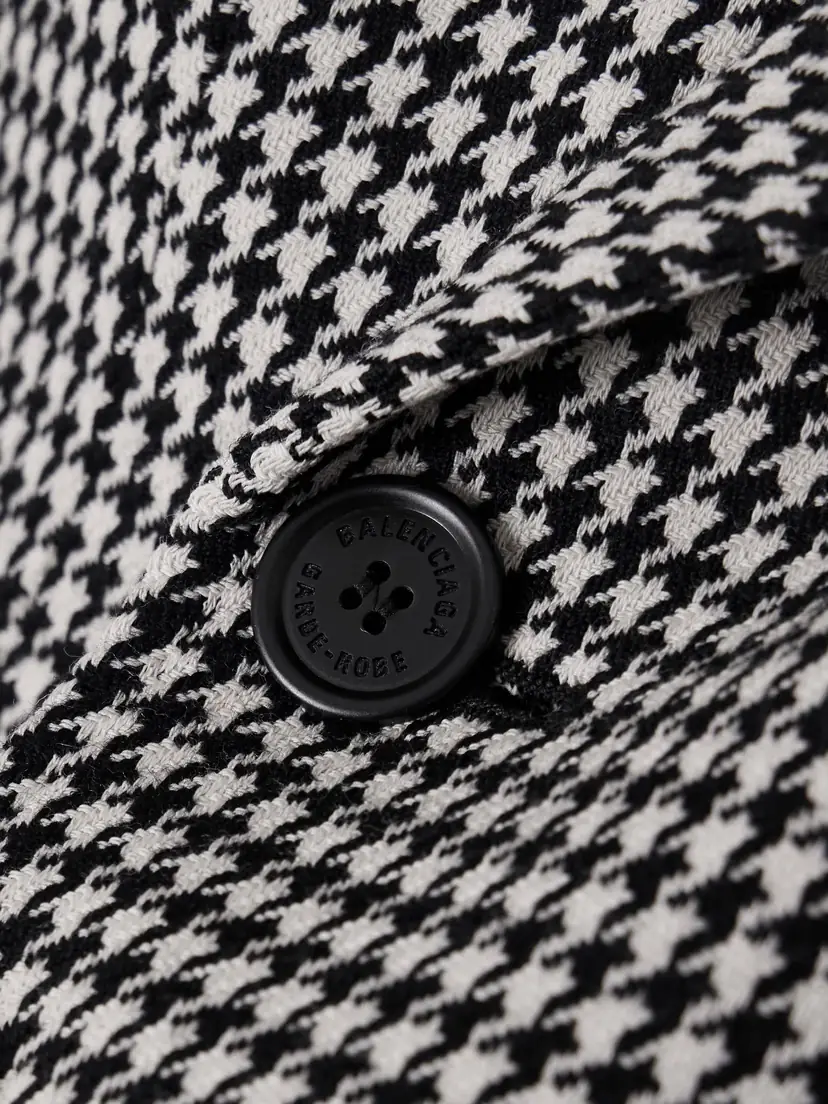 Balenciaga Hourglass Houndstooth Double-breasted Wool Blazer | Thumbnail 5 Balenciaga Hourglass Houndstooth Double-breasted Wool Blazer | Thumbnail 5