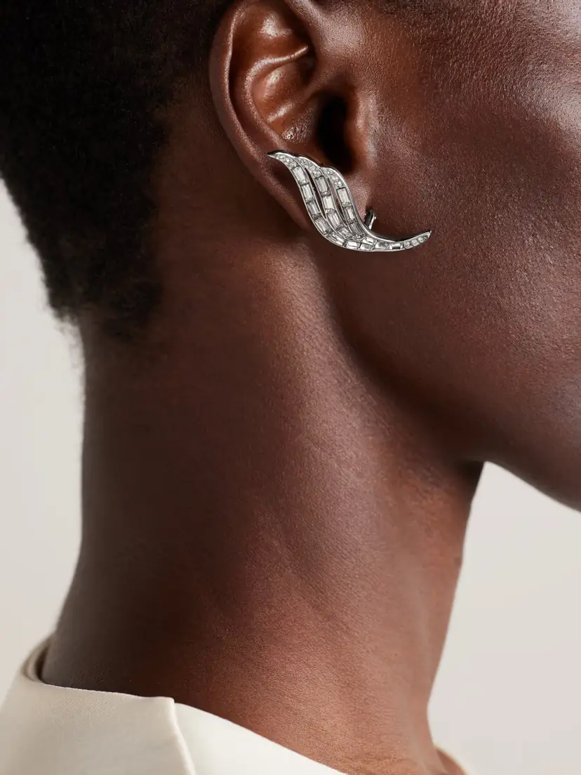 Jil Sander tone Crystal Earrings | Thumbnail 2